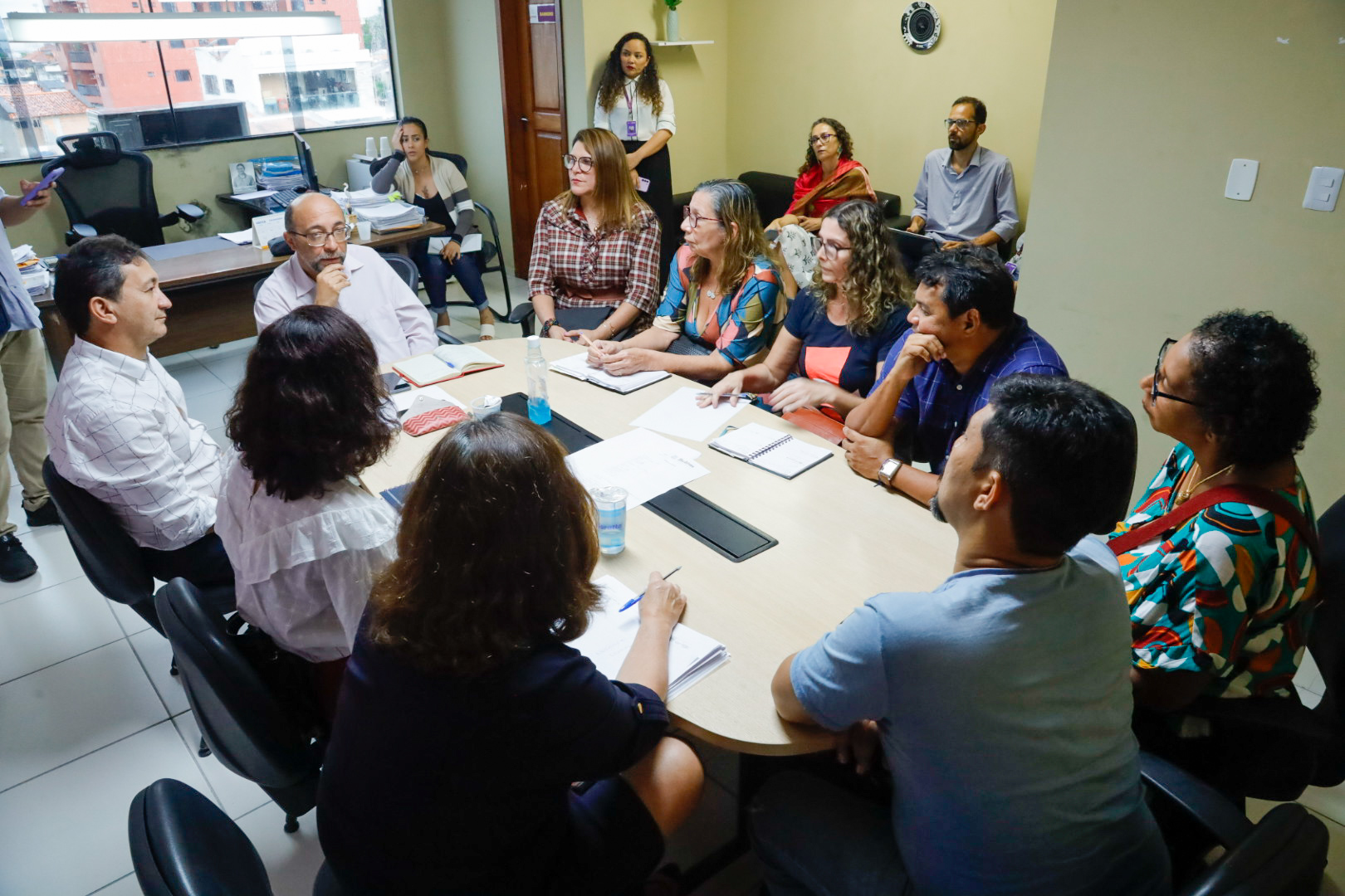 Mesa de negociação com servidores da Funpapa Foto: João Gomes/Agência Belém